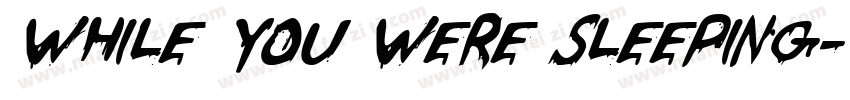 While You Were Sleeping字体转换